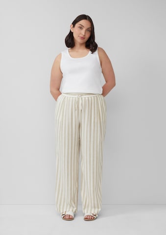 Wide Leg Pantalon s.Oliver en marron : devant