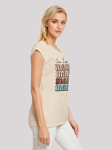 T-shirt 'Mothers Day Mama Typography Leopard Print Pastel' F4NT4STIC en beige