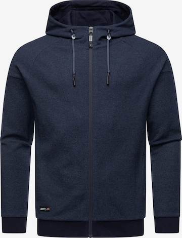 Ragwear Zip-Up Hoodie 'Dreyner' in Blue: front