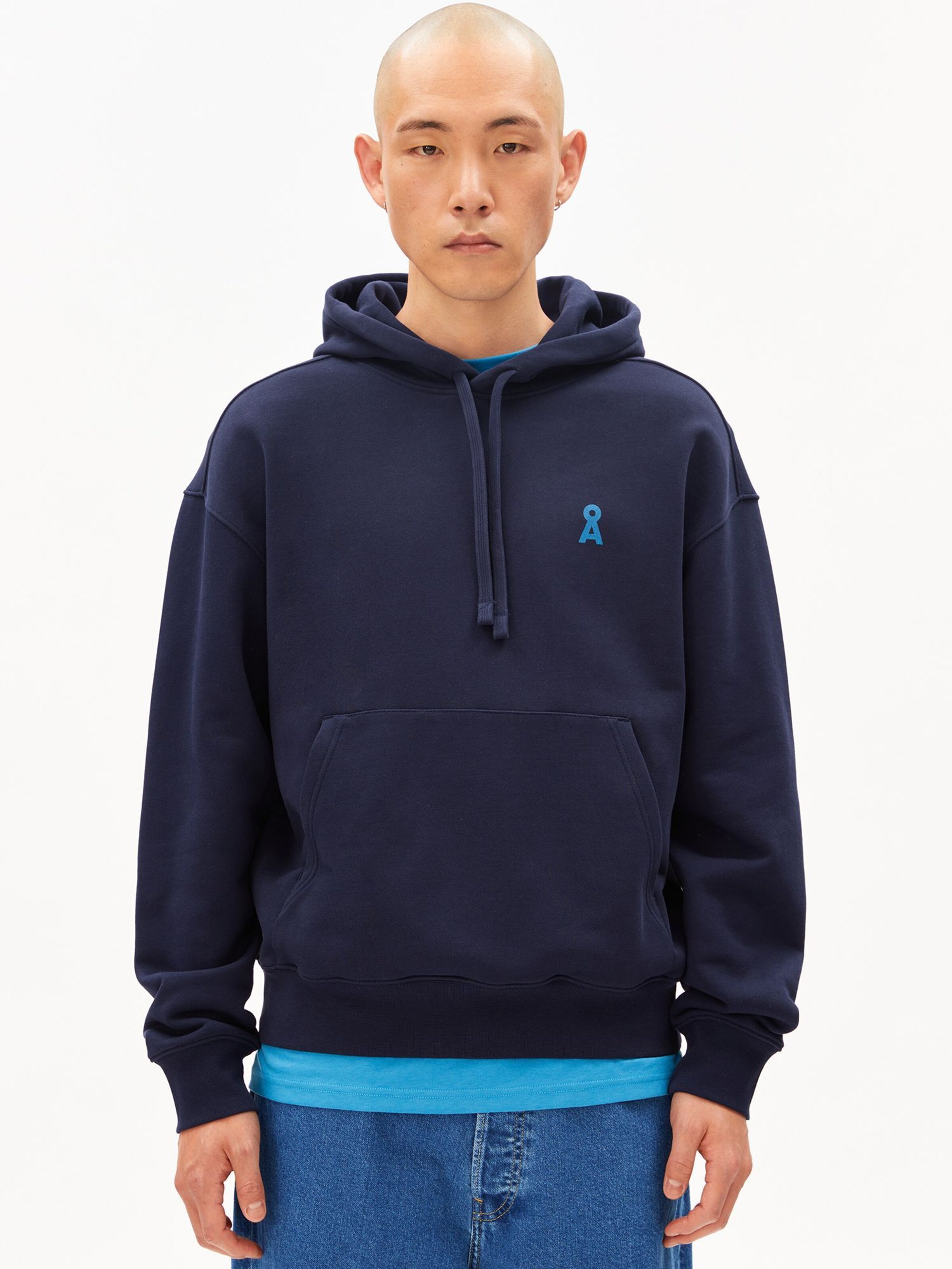 ARMEDANGELS Kapuzenpullover in Blau: Vorderseite