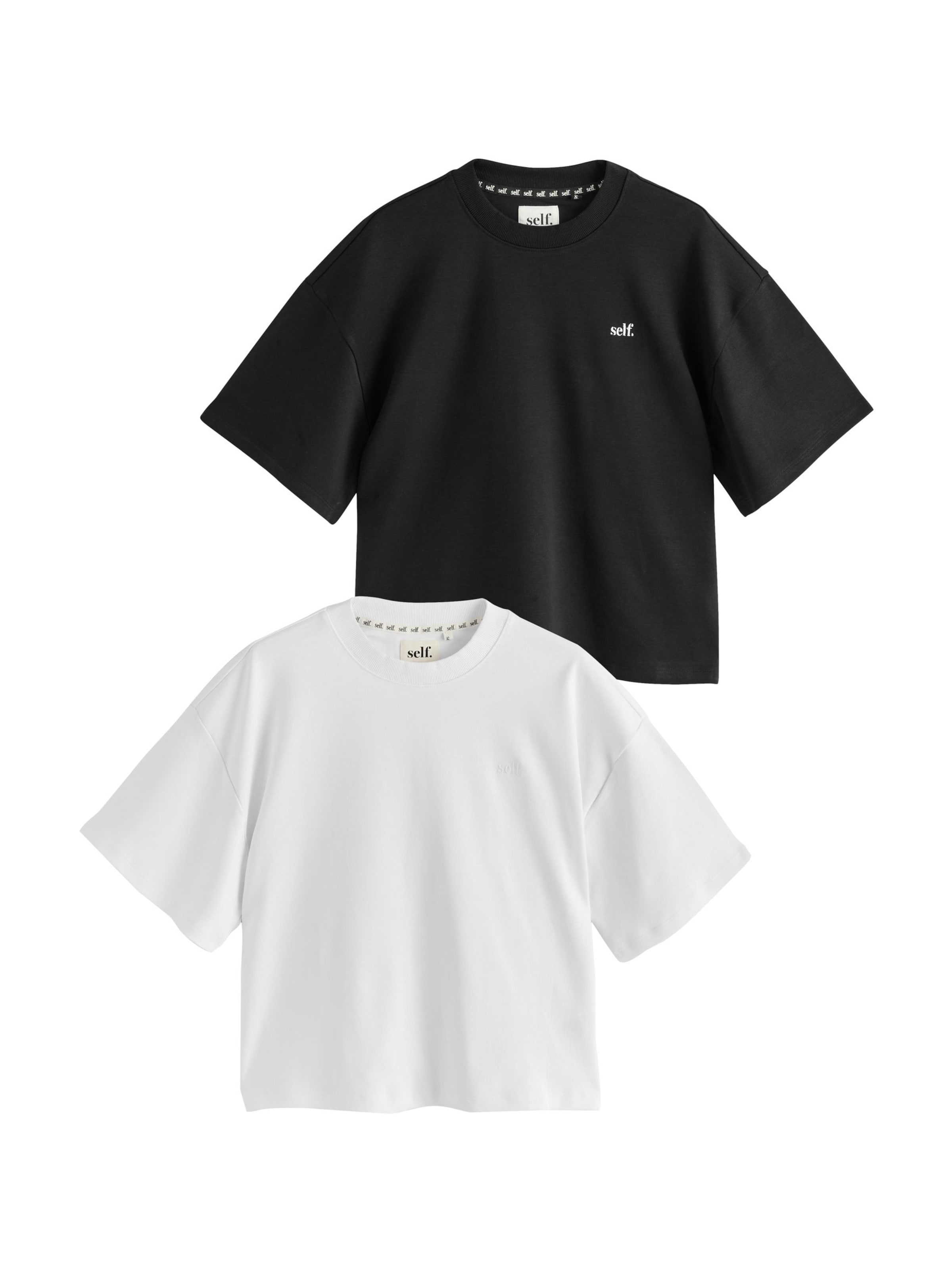self. Shirt in Zwart: voorkant