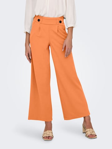 JDY Wide leg Pleat-Front Pants 'Geggo' in Orange: front