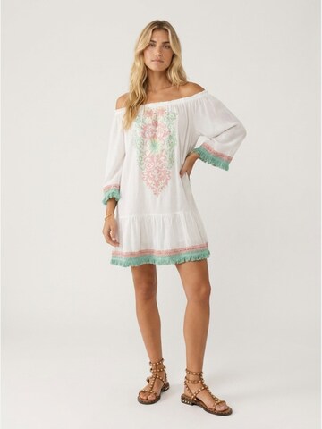 Miss June Jurk 'Robe Courte Azra' in Wit: voorkant