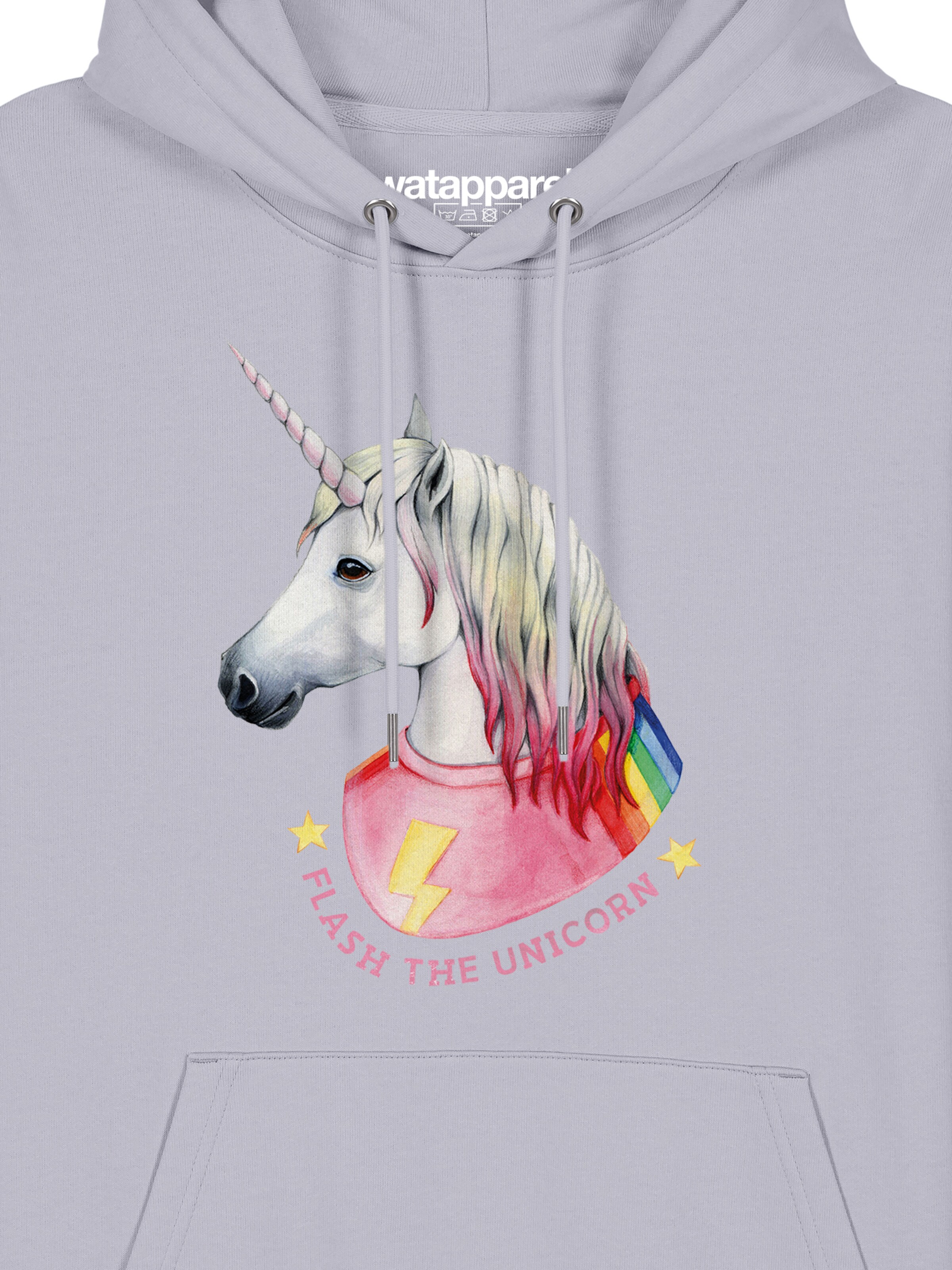 Watapparel Sweatshirt 'Flash, the unicorn' in Lila