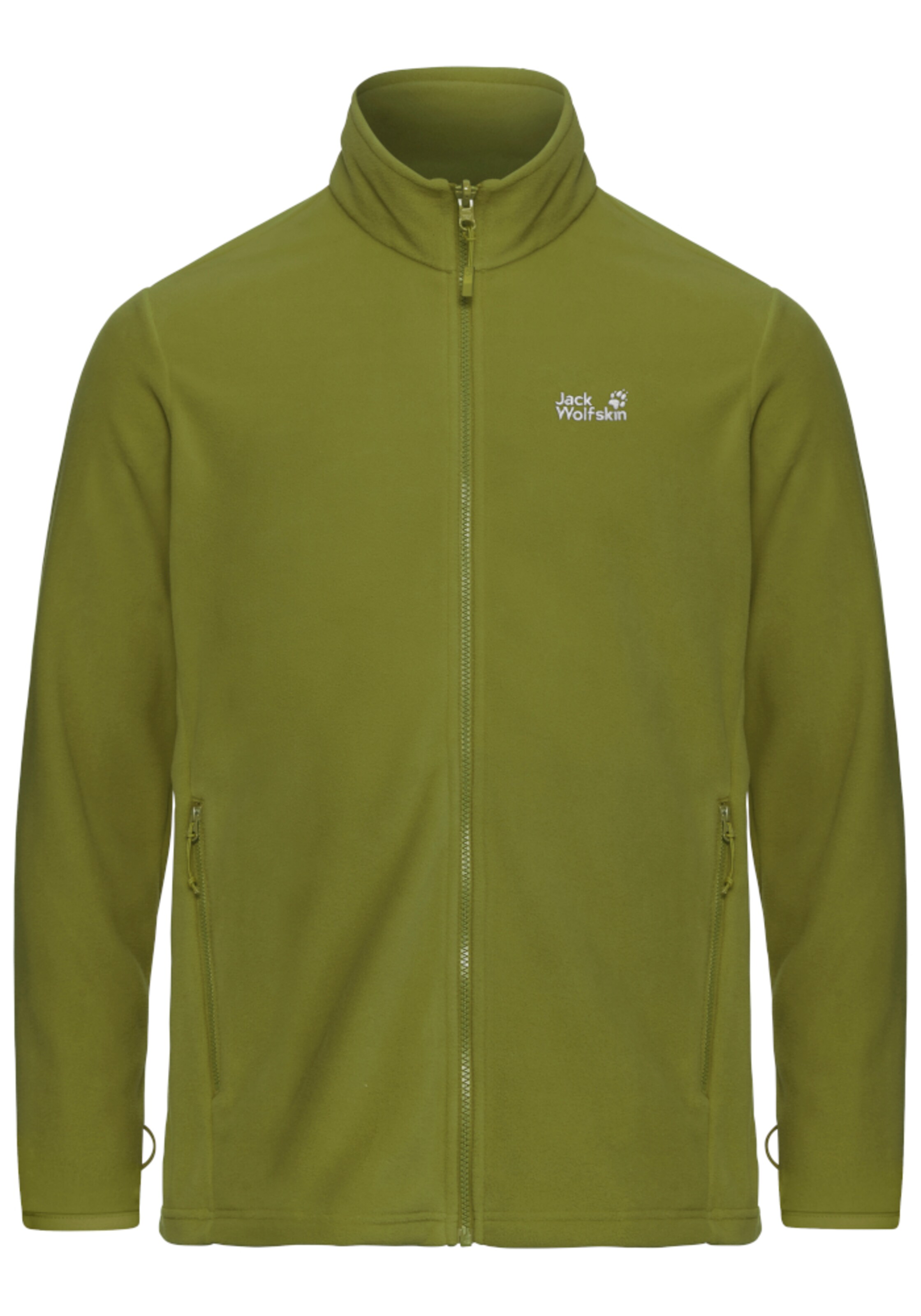 JACK WOLFSKIN Athletic Fleece Jacket in Green: front