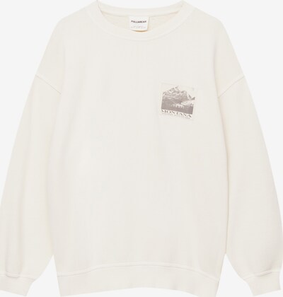Pull&Bear Sweatshirt in ecru / schlammfarben, Produktansicht