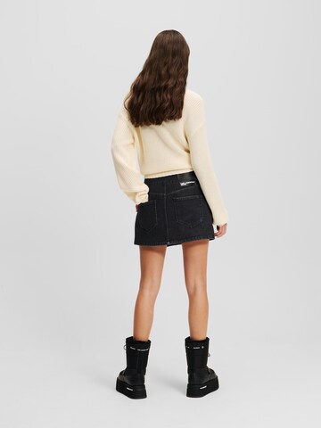 Gonna ' Eyelet ' di KARL LAGERFELD JEANS in nero