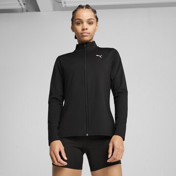 PUMA Αθλητική ζακέτα φούτερ 'Strong' σε μαύρο: μπροστά