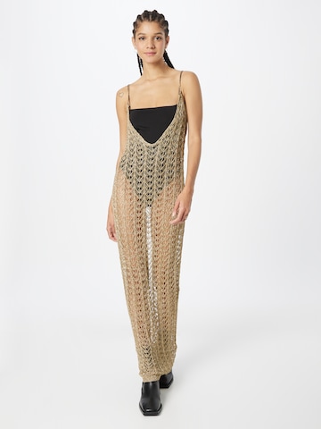 Misspap Knitted dress in Gold: front