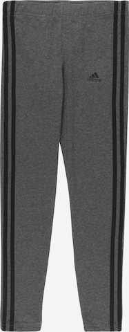 ADIDAS SPORTSWEAR Workout Pants 'Essentials 3-Stripes' in Grey: front