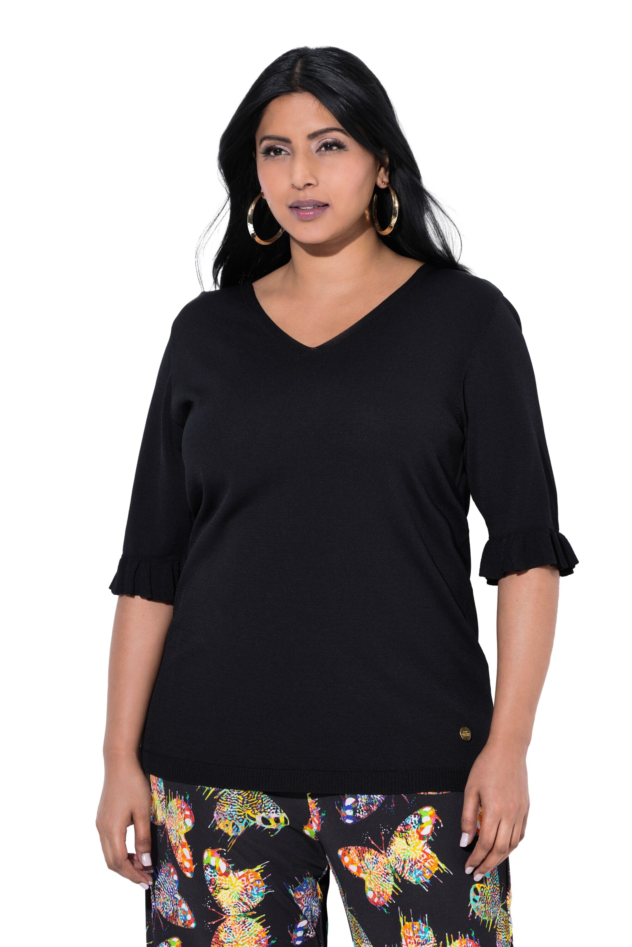 Ulla Popken Sweater in Black: front