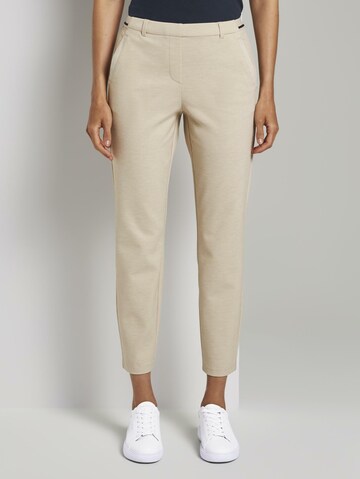 TOM TAILOR - Slimfit Pantalón 'Mia' en beige: frente