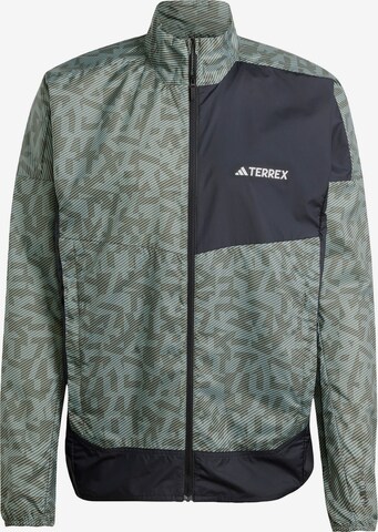ADIDAS TERREX Training Jacket 'Trail' in Green: front