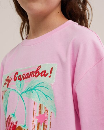 T-Shirt WE Fashion en rose