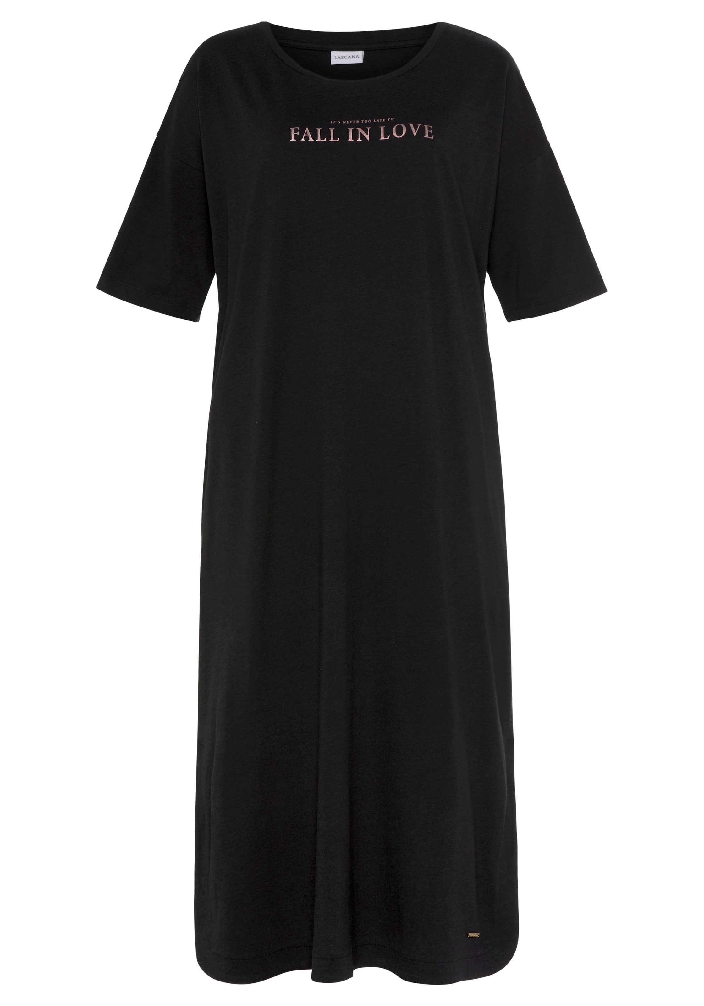 VIVANCE Yöpaita 'Dreams' värissä musta: etupuoli