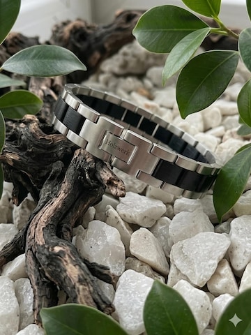 Holzwerk Armband 'KALKSEE' in Zilver
