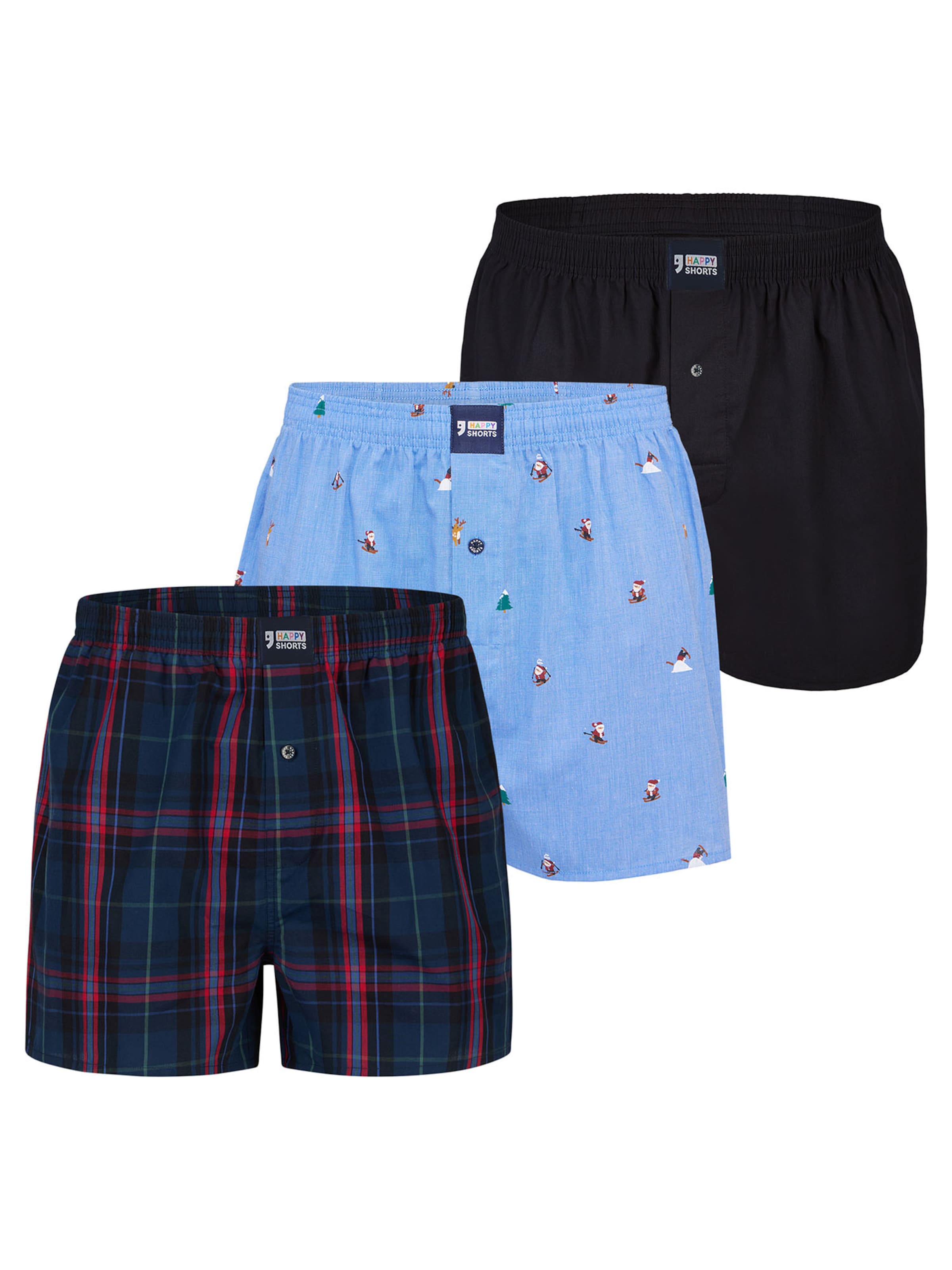 Happy Shorts Boxershorts 'Christmas' in Gemengde kleuren: voorkant