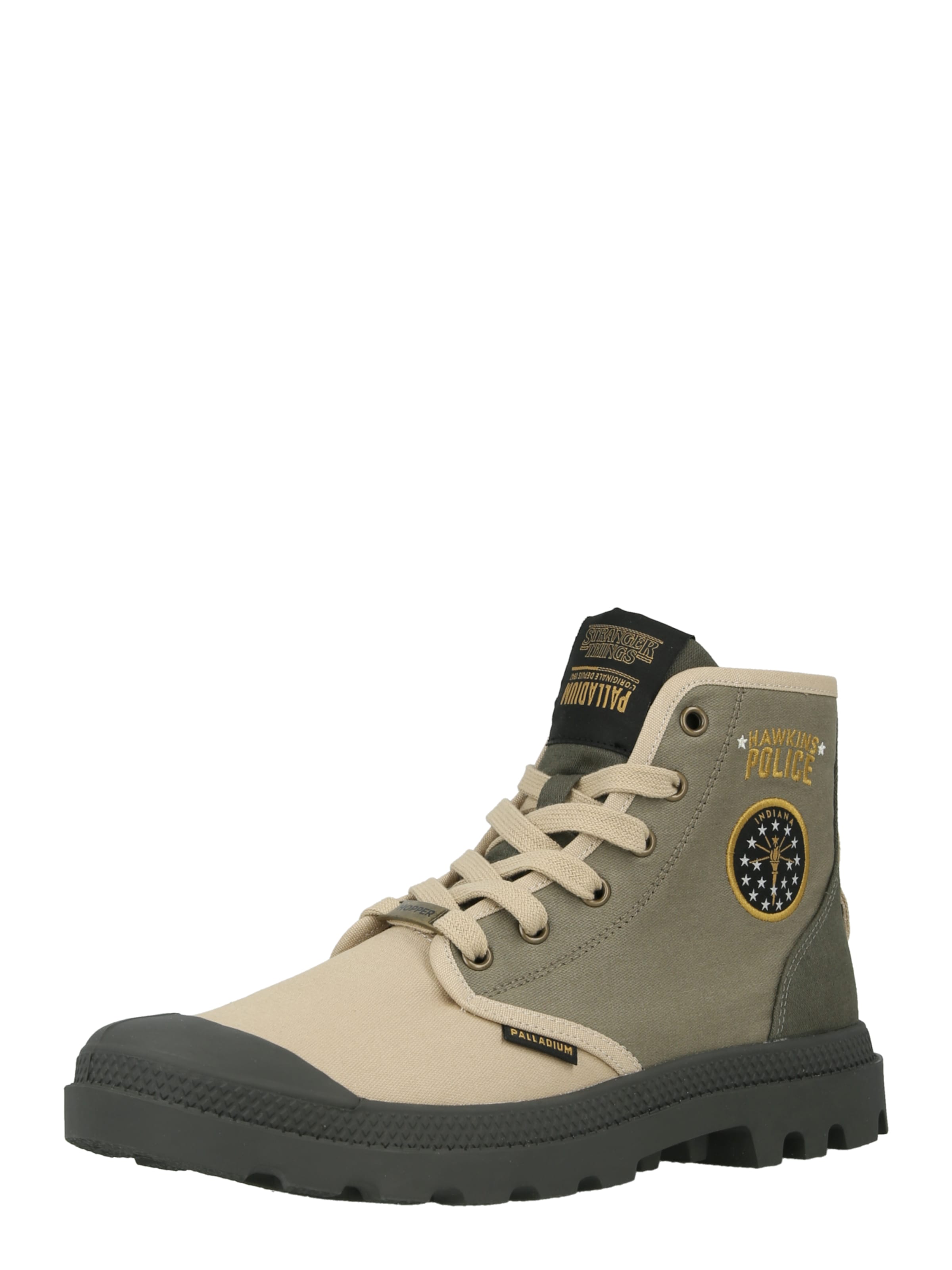 Palladium Високи маратонки 'PAMPA HAWKINS POLICE' в зелено: отпред