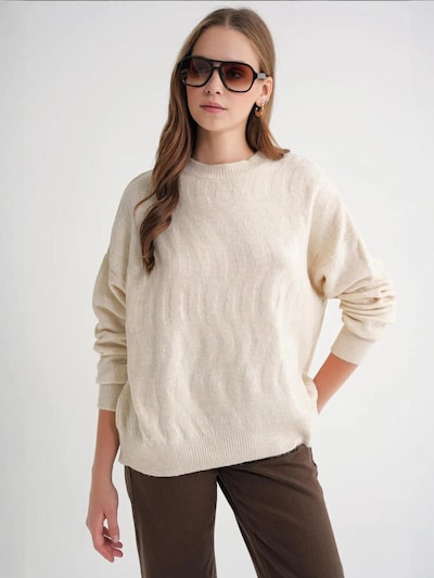 MixRay Pull-over 'Pullover' en S-M en beige clair, Vue avec produit