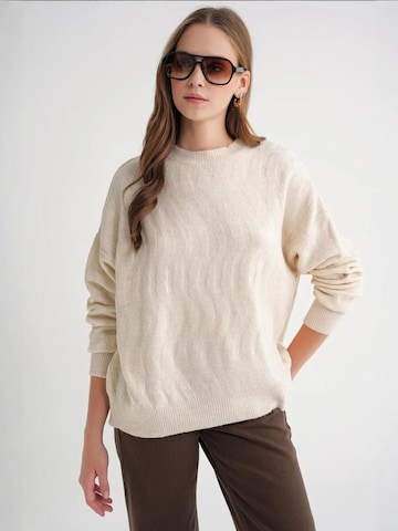 Pull-over 'Pullover' MixRay en beige : devant