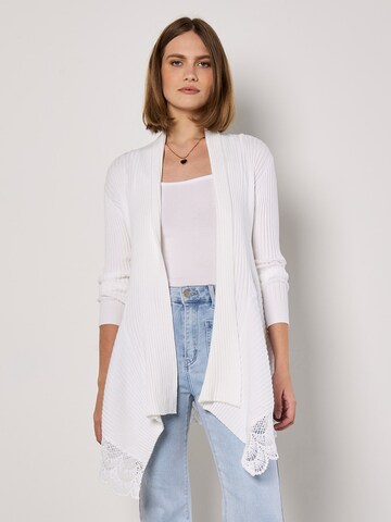 Cardigan ' ' Apricot en blanc : devant