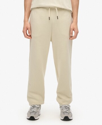 Effilé Pantalon Superdry en beige : devant