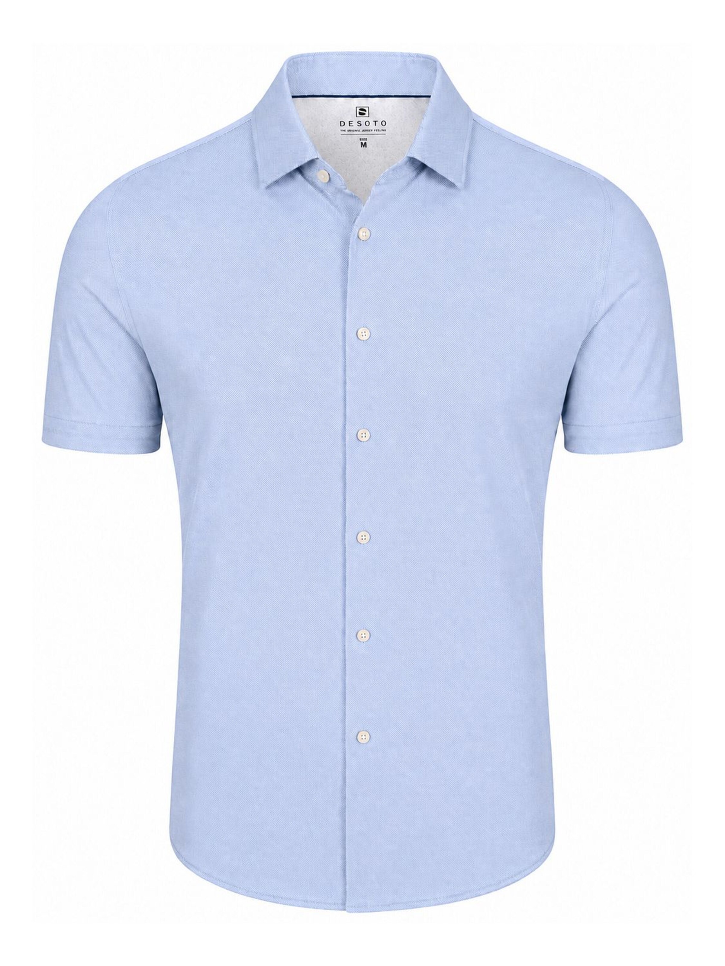 DESOTO Slim fit Button Up Shirt in Blue: front