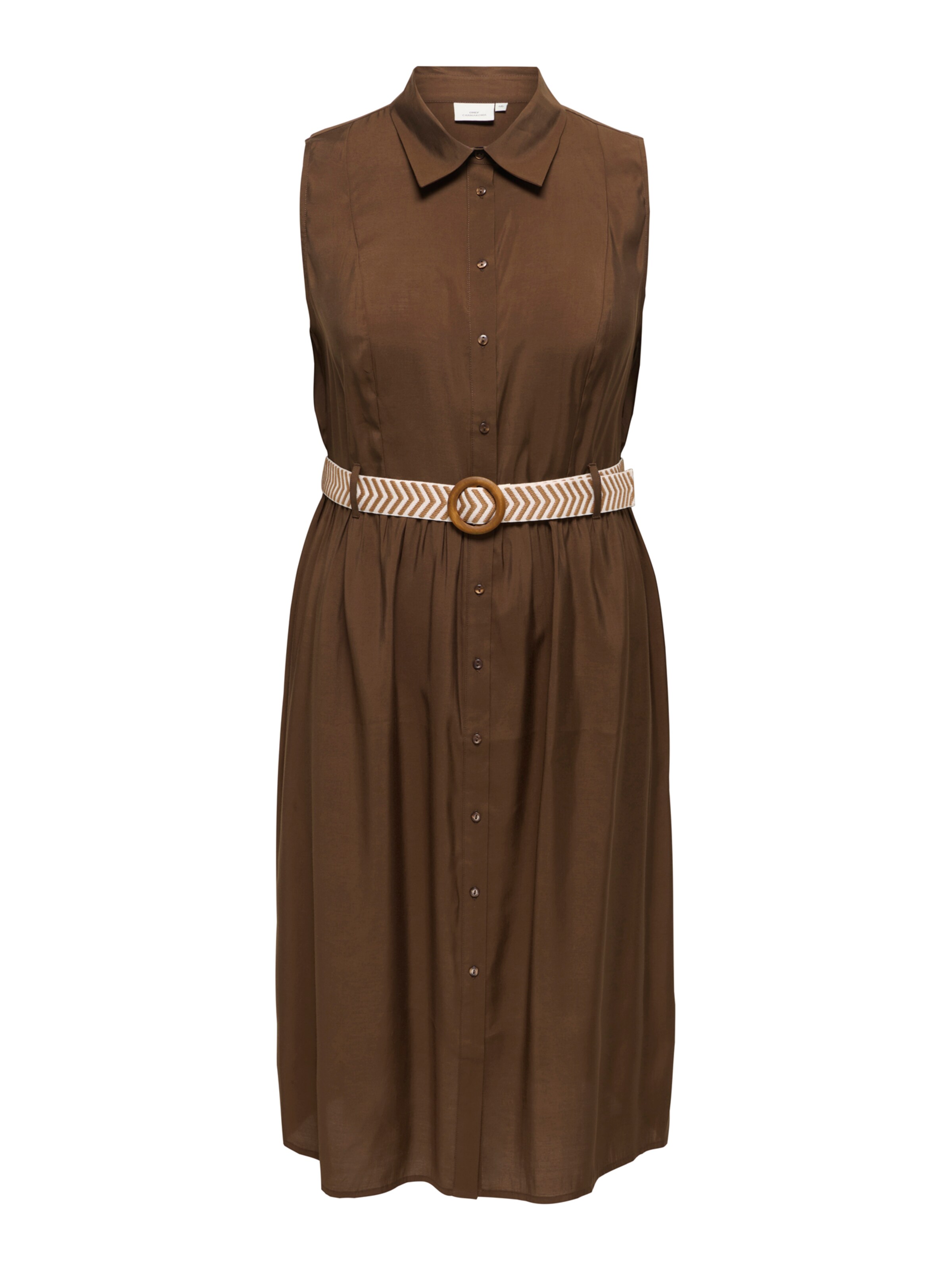 ONLY Carmakoma Robe-chemise 'CARCARGI' en 42 en chocolat, Vue avec produit
