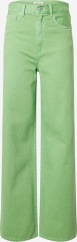 EDITED Wide leg Jeans 'Avery' in Green: front