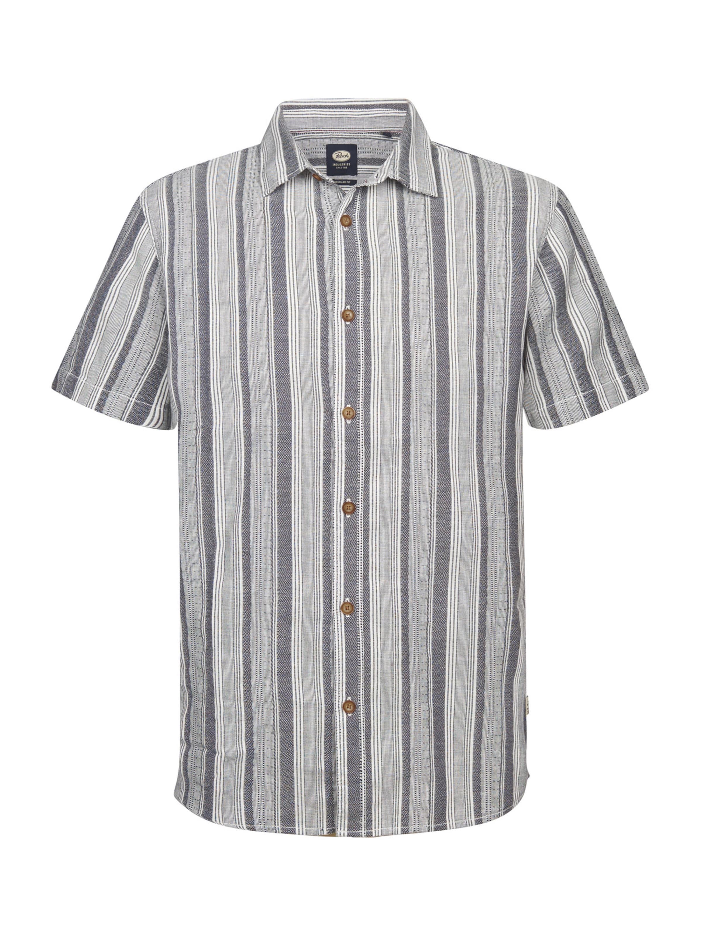 Petrol Industries Средняя посадка Рубашка в Синий: спереди