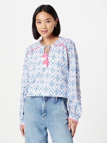 Zwillingsherz Blouse 'Layana' in Blauw: voorkant