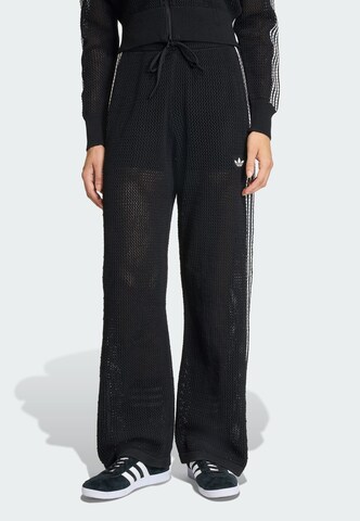ADIDAS ORIGINALS Loose fit Pants 'Firebird' in Black: front
