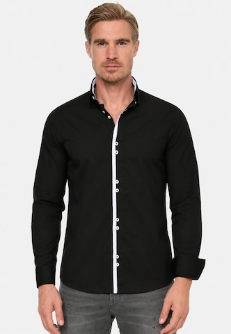 Chemise Rusty Neal en noir : devant