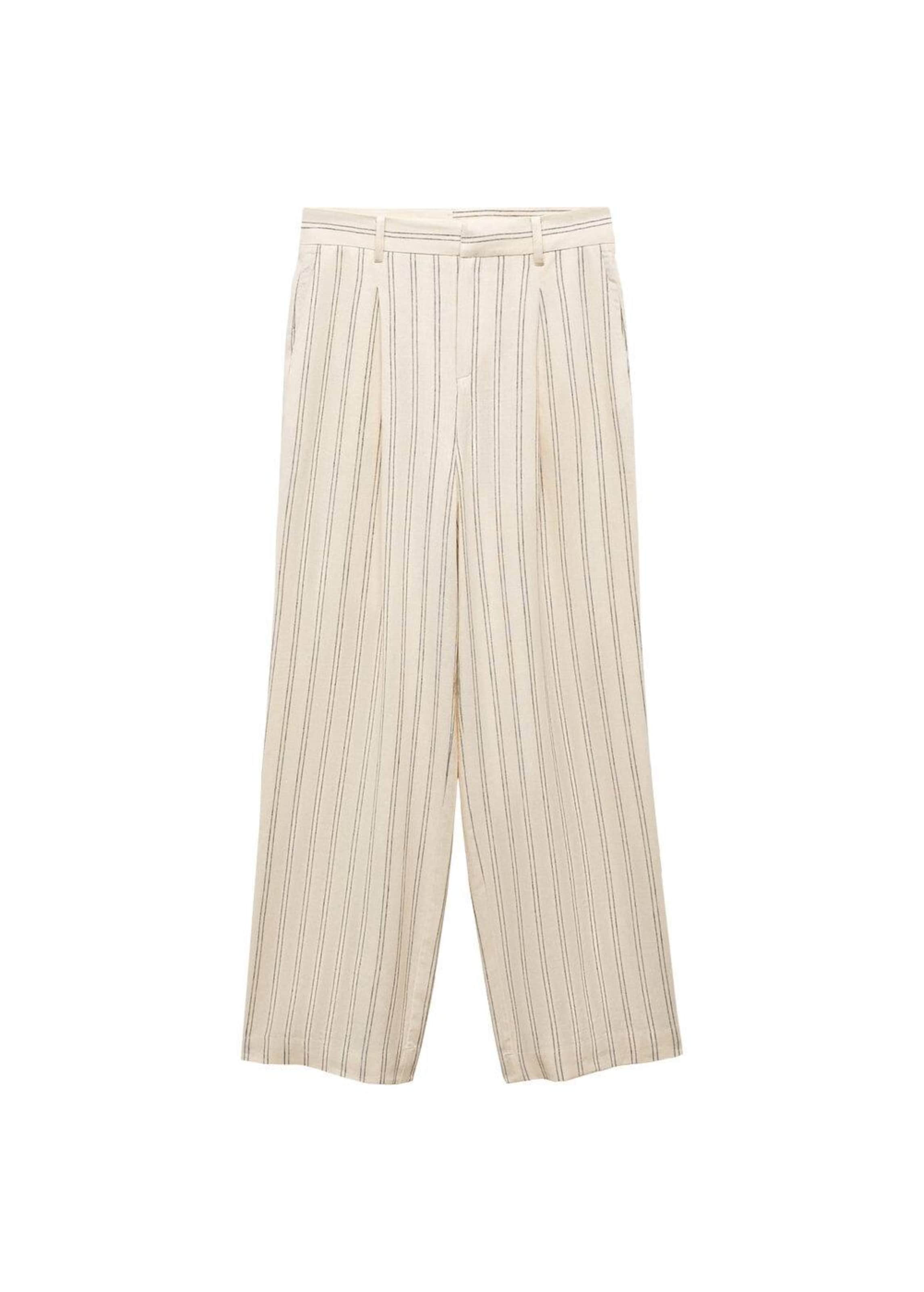 MANGO Regular Broek 'Linde' in Beige: voorkant