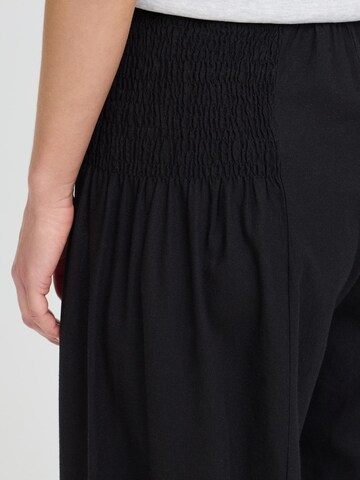 Oxmo - Loosefit Pantalón ' OXNInna Linen Mix Relaxed Fit ' en negro