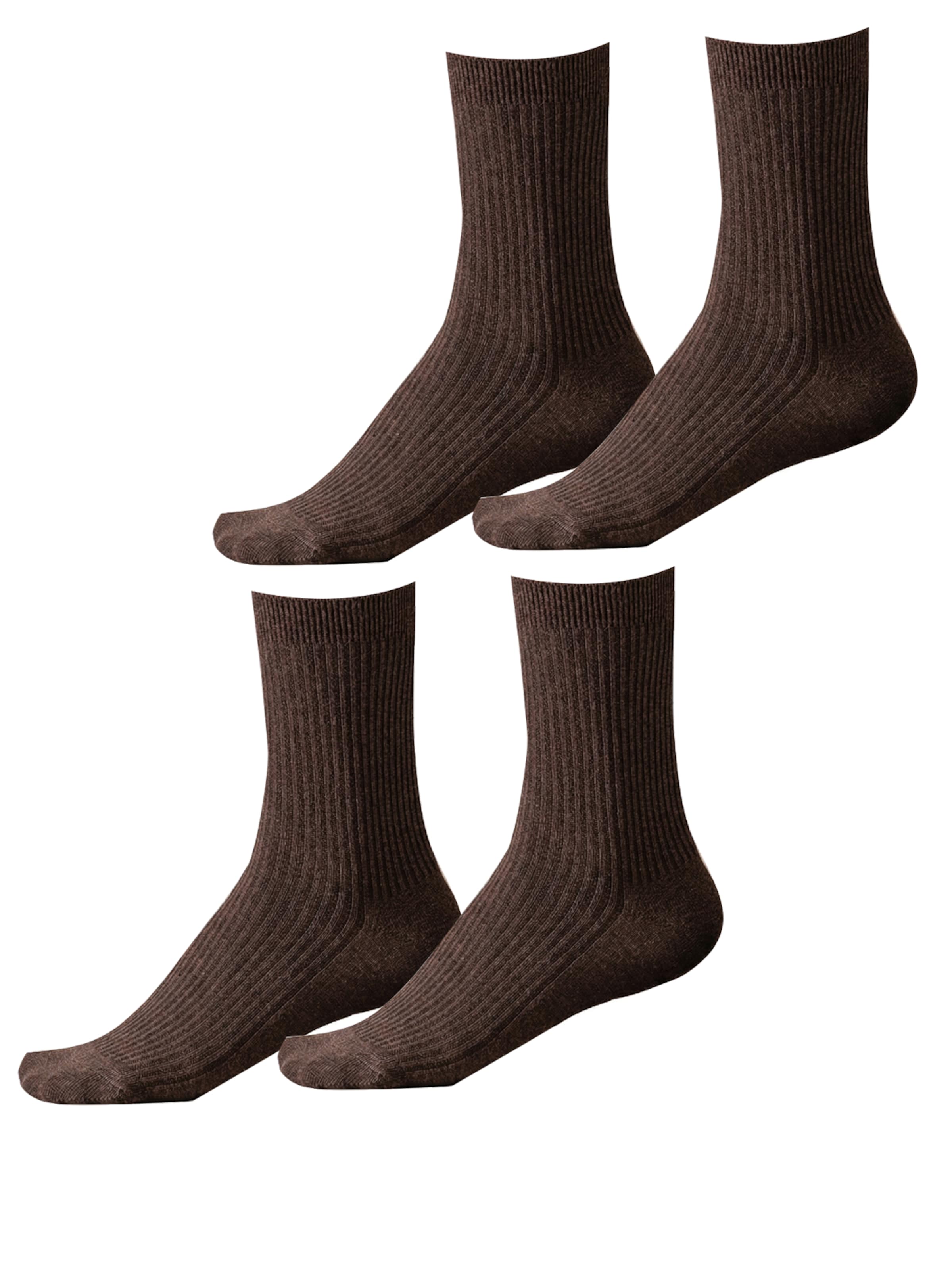 Millo Socks 'Cosy Steps' in Brown: front