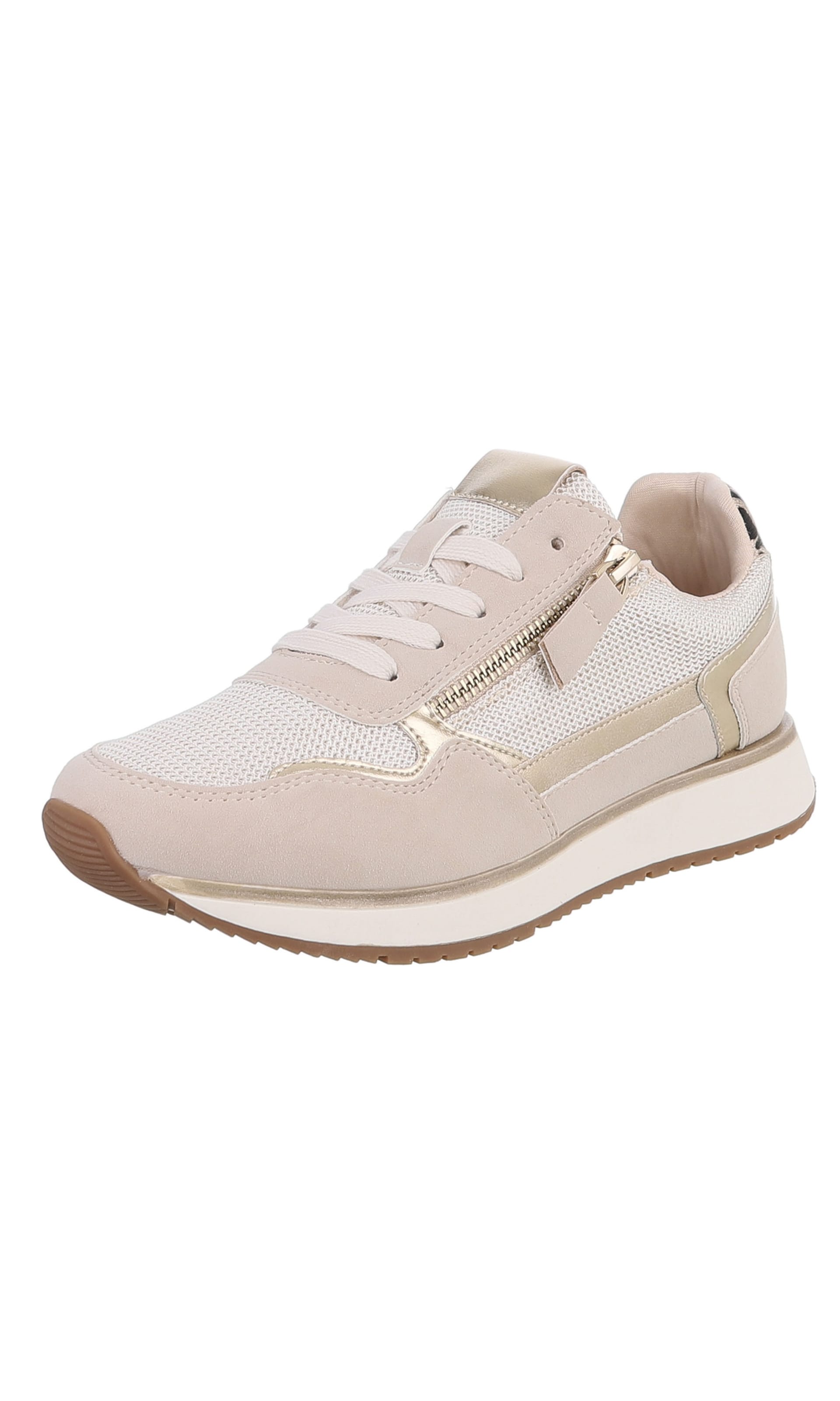 Ital-Design Sneaker in 36 in kitt / sand / weiß, Produktansicht