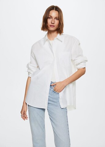 MANGO Blouse 'Juanes' in Wit: voorkant