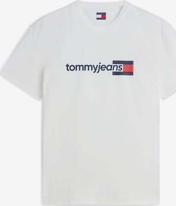 Tommy Jeans - Camisa 'ENTRY DNA' em branco: frente