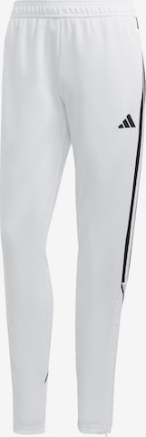 ADIDAS PERFORMANCE Regular Workout Pants 'Tiro 23 League' in White: front