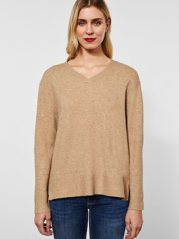 STREET ONE Sweater in Beige: front