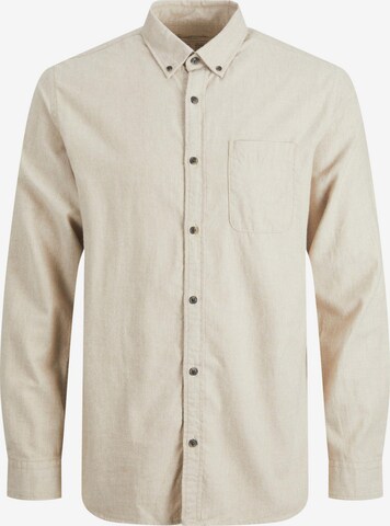 Chemise JACK & JONES en beige : devant