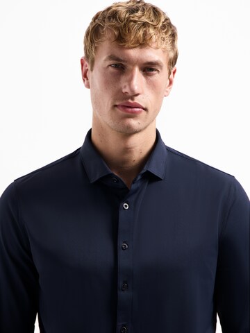 No Excess Regular fit Button Up Shirt 'Travel' in Blue