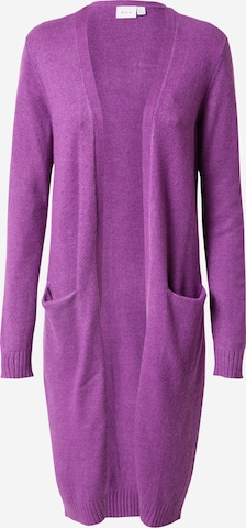 VILA Knit Cardigan 'Ril' in Purple: front
