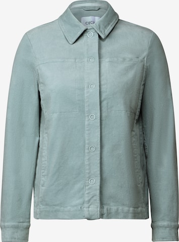 CECIL Cord Overshirt in Grün: Vorderseite