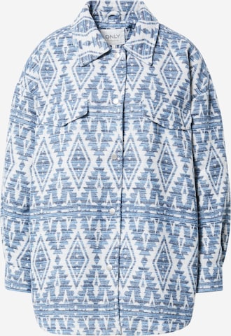 Veste mi-saison 'LONDON NAVAJO' ONLY en bleu : devant