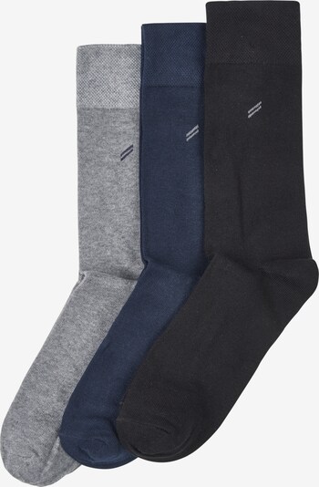 HECHTER PARIS Sokken in de kleur Navy / Grijs gemêleerd / Zwart, Productweergave