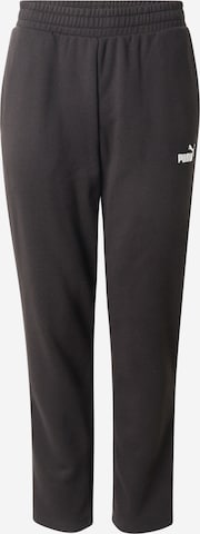 PUMAregular Sportske hlače 'ESS No. 1' - crna boja: prednji dio