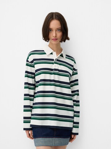 Bershka Majica | bela barva: sprednja stran