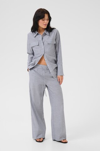 My Essential Wardrobe Wide Leg Hose 'SkyeMW' in Grau